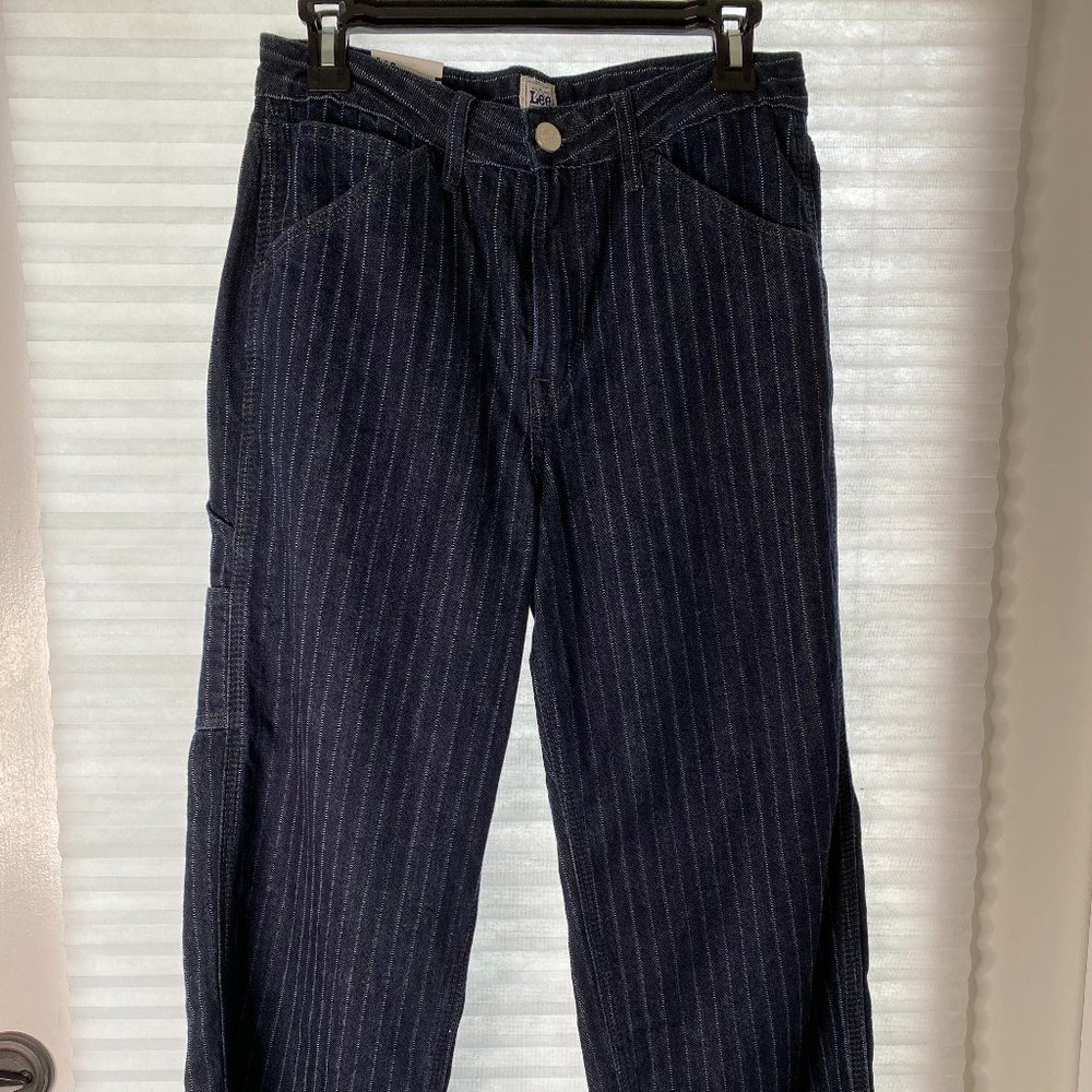 Striped  Wide Leg Lee Jeans Size 28 NEW